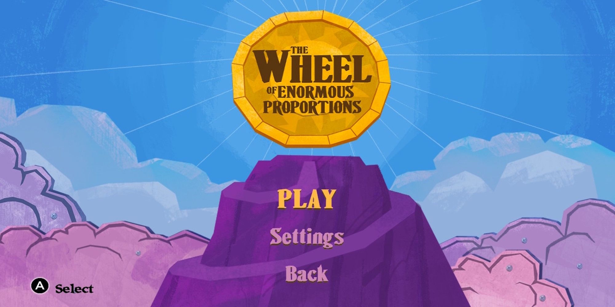 The The Wheel of Enormous Proportions title screen from The Jackbox Party Pack 8