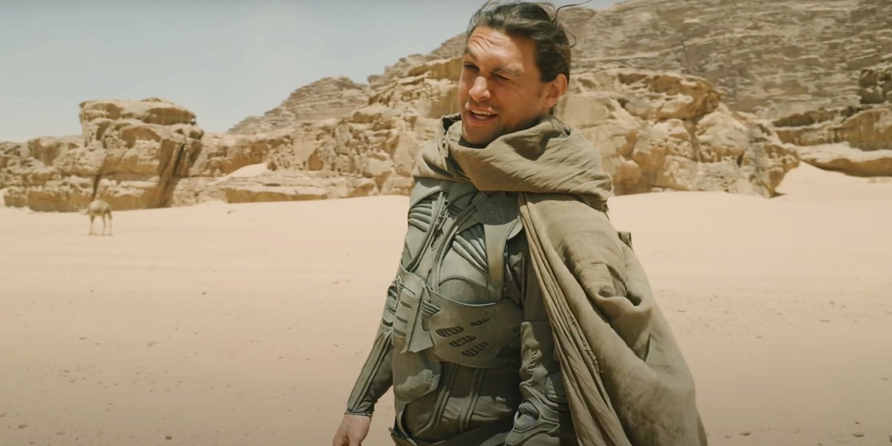 Jason Momoa behind the scenes of Dune