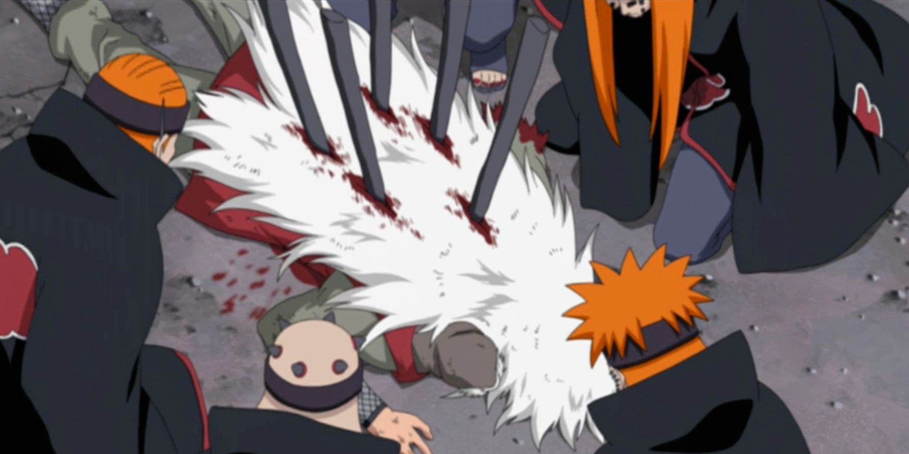 Jiraiya is killed by Six Paths of Pain