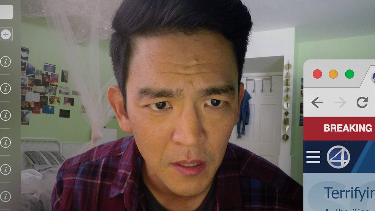 David Kim (John Cho) looks for his missing daughter over the Internet in 'Searching'
