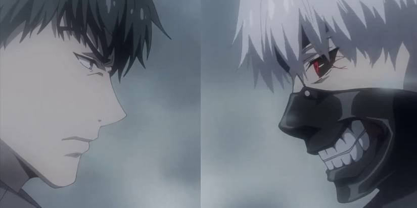 Kaneki fighting Amon in Tokyo Ghoul