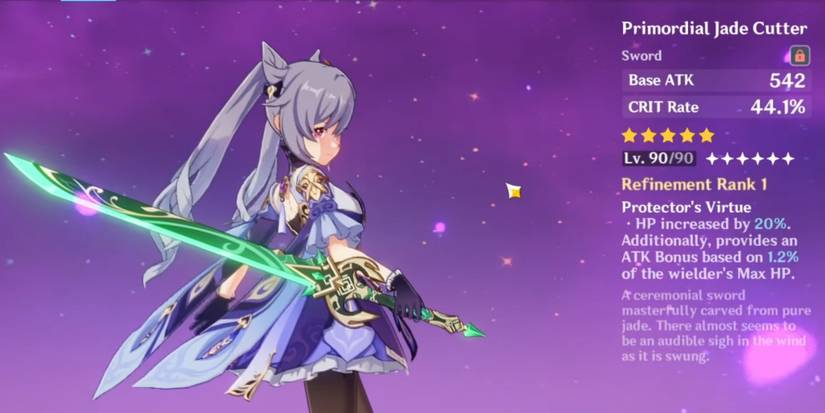 Keqing with Primordial Jade Cutter