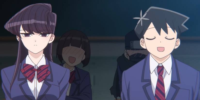 Komi Can't Communicate Tadano and Komi sitting in class