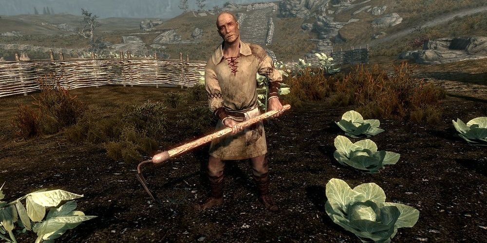 Skyrim Lemkil Working On The Farm