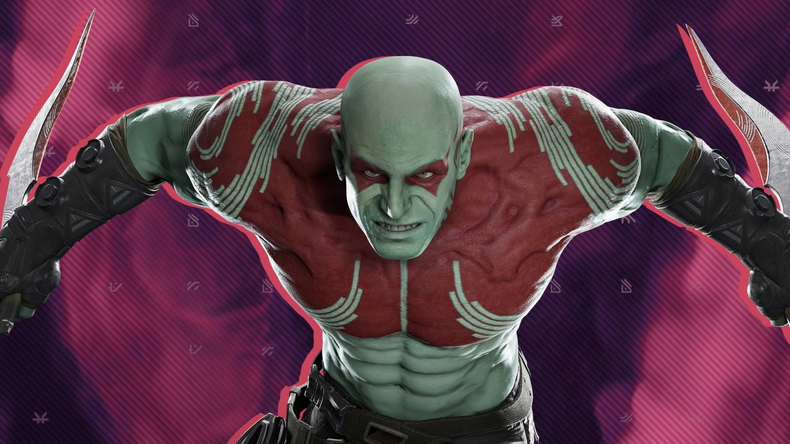 Marvel's Guardians of the Galaxy Drax in combat promotional art