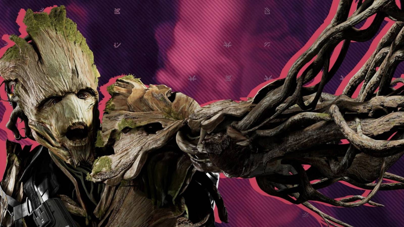 Marvel's Guardians of the Galaxy Groot in combat promotional picture