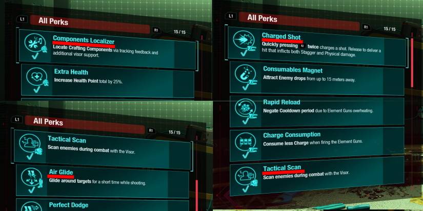 Marvel’s Guardians of The Galaxy all perks at workbench