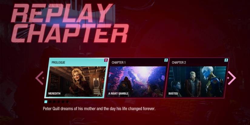 Marvel’s Guardians of The Galaxy replay chapter selected on prologue a risky gamble and busted