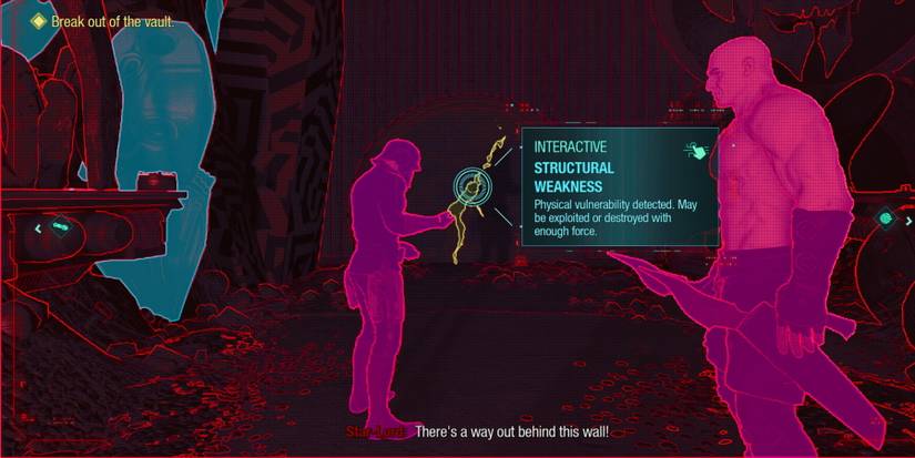 Marvel’s Guardians of The Galaxy star-lord peter quill using visor scan in vault chapter 4