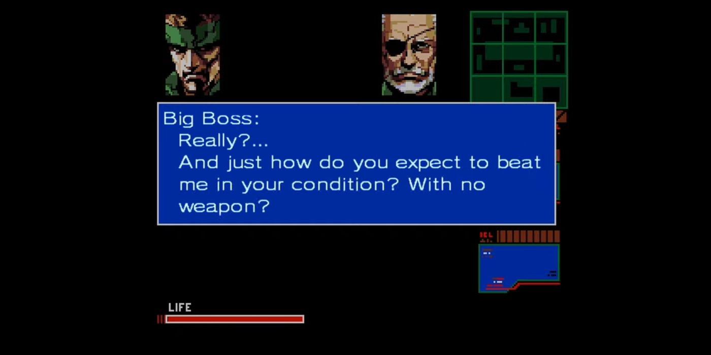 Big Boss talking to Snake. 