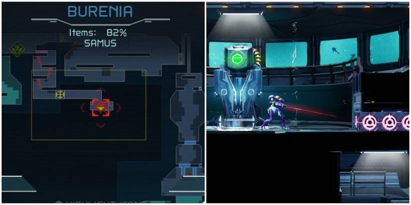 Metroid Dread Burenia Green Tele Map Spot and Secret Location