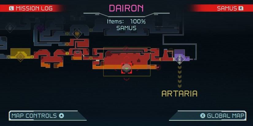 Metroid Dread Dairon Lava Pit Map Location Cropped