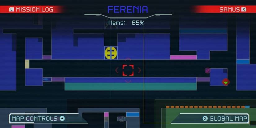 Metroid Dread Ferenia Frozen Tunnel Map Location Cropped