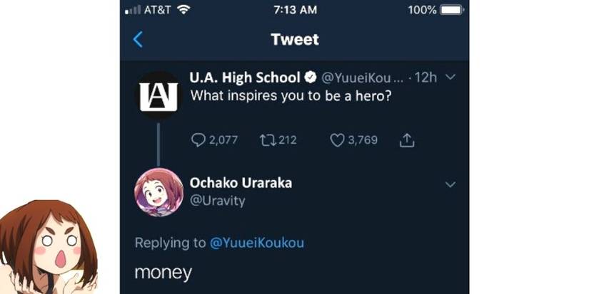 My Hero Academia Ochako Twitter Meme