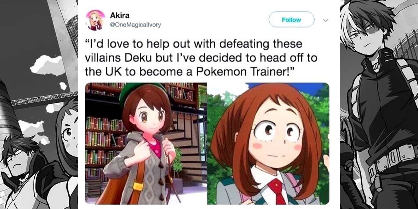 My Hero Academia Pokemon Trainer Ochako Meme обрезанное редактирование
