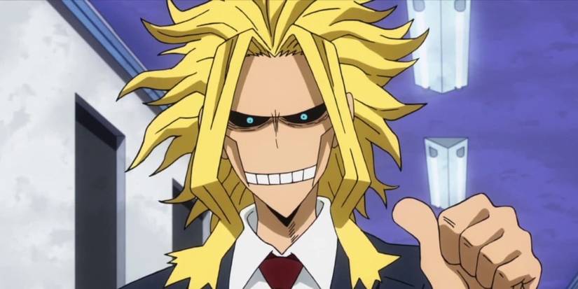 My Hero Academia weakened All Might smiling