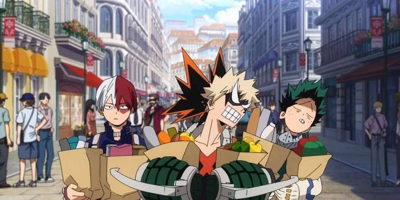 My Hero Academia Bakugo yelling at Todoroki and Deku