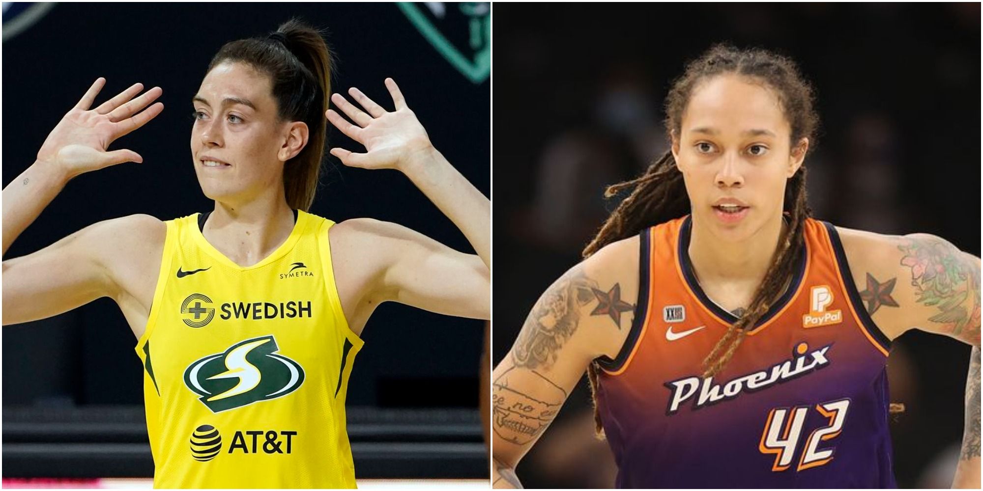 NBA 2K22 Best WNBA Players Per Position Collage Breanna Stewart And Brittney Griner