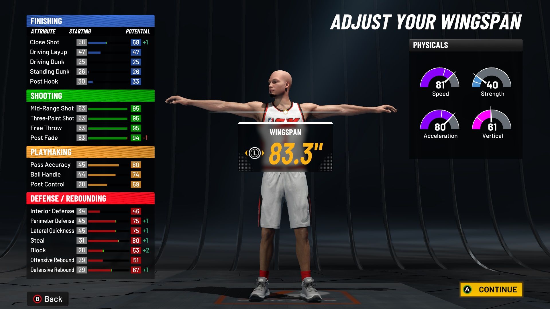 NBA 2K22 Ideal Wingspan For A Three Point Shooter