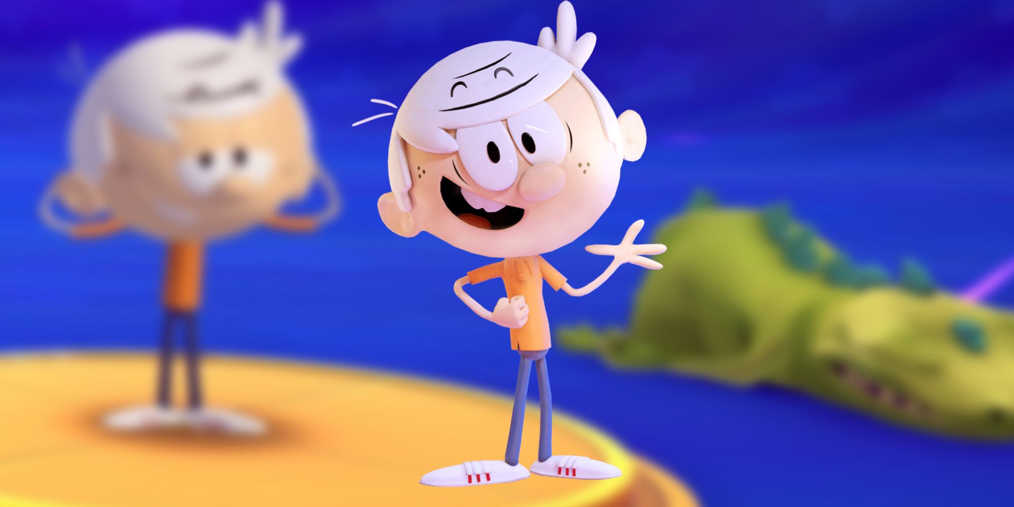 Nickelodeon All-Star Brawl - PNG Render Of Lincoln Loud Overlaid On Image Of His Win Animation