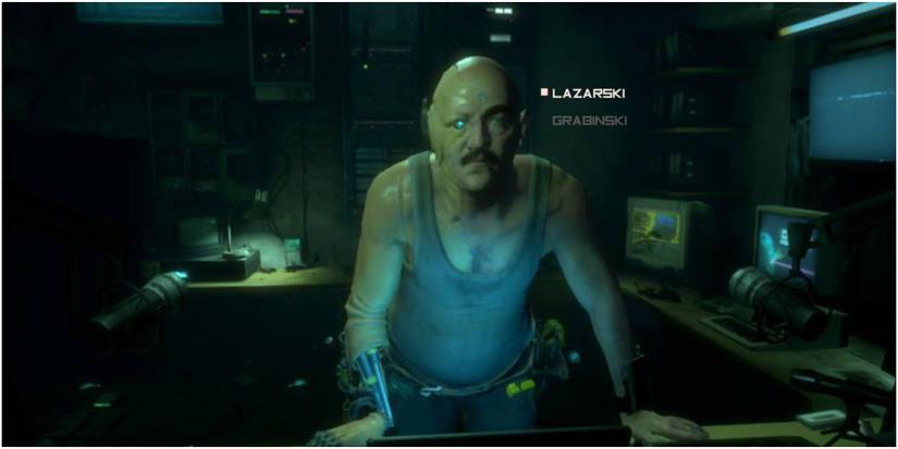 Observer Daniel talking to the apartment caretaker