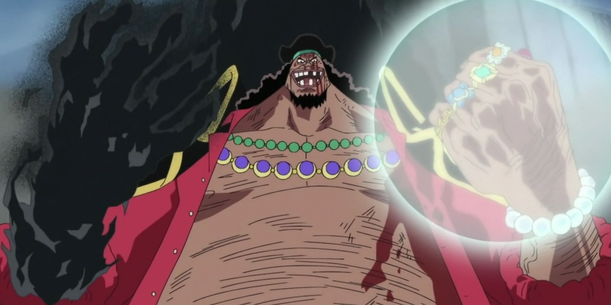 One Piece - Blackbeard Showing Off Both Devil Fruit Powers After Stealing It From Whitebeard
