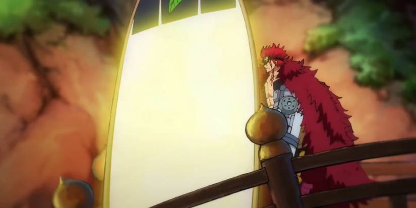 One Piece - Eustass Kid Walking Through Kin'emon's Fuku Fuku Door To Get A Disguise