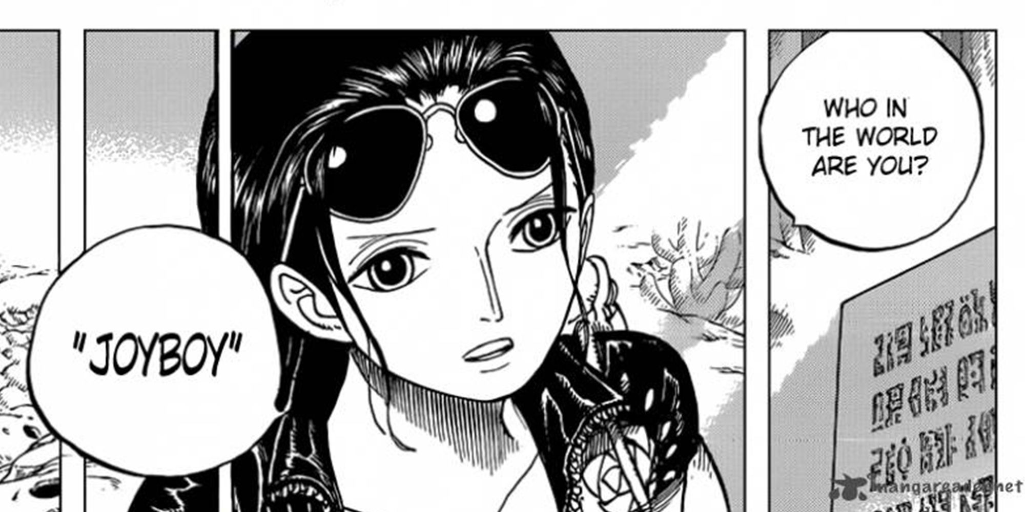 One Piece - Robin First Uttering The Name Joy Boy That She Read From A Poneglyph