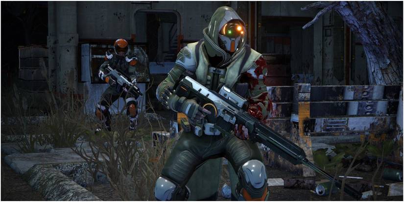 Injured soldier on the battlefield