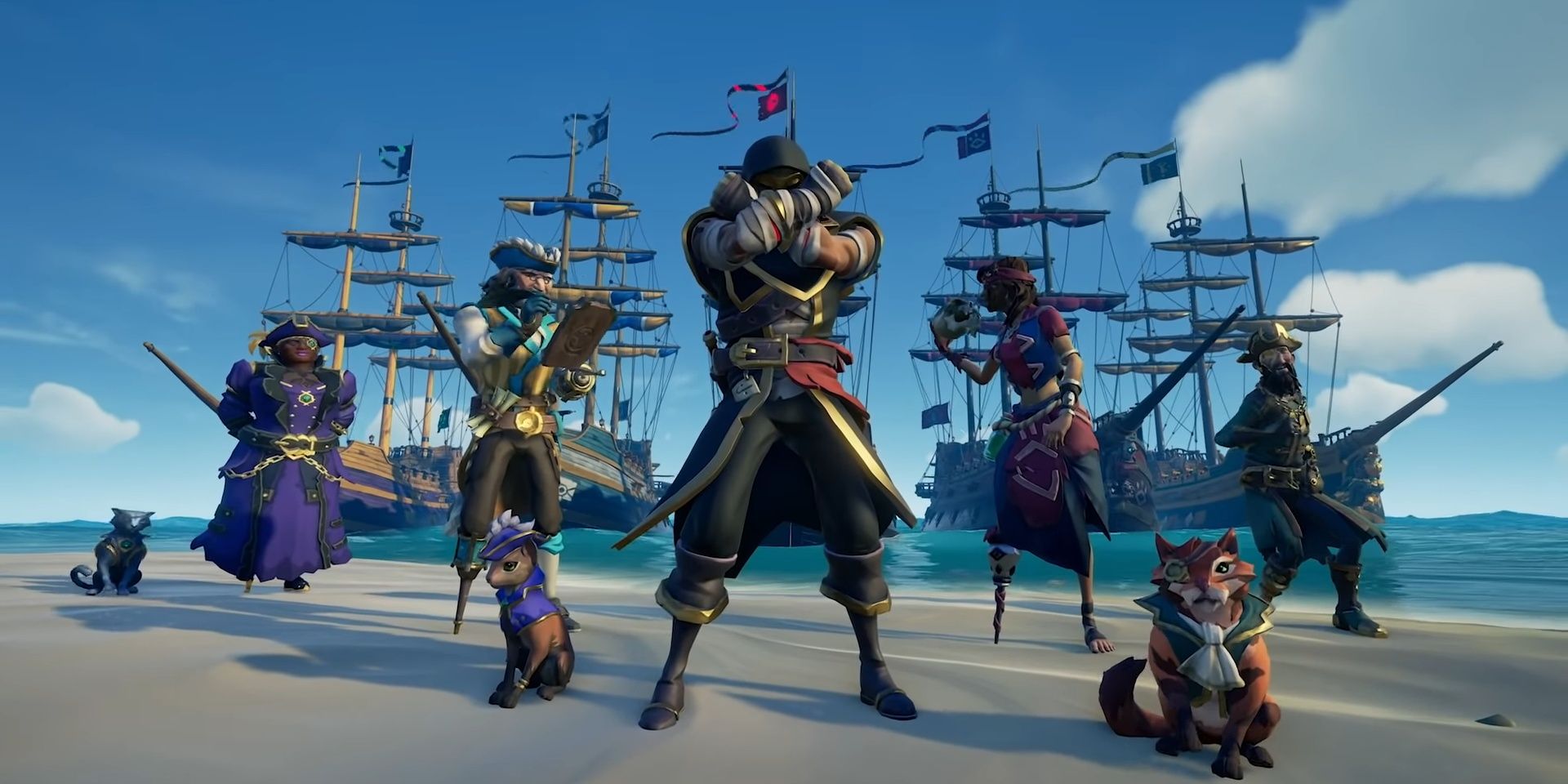A pirate crew in Sea of Thieves