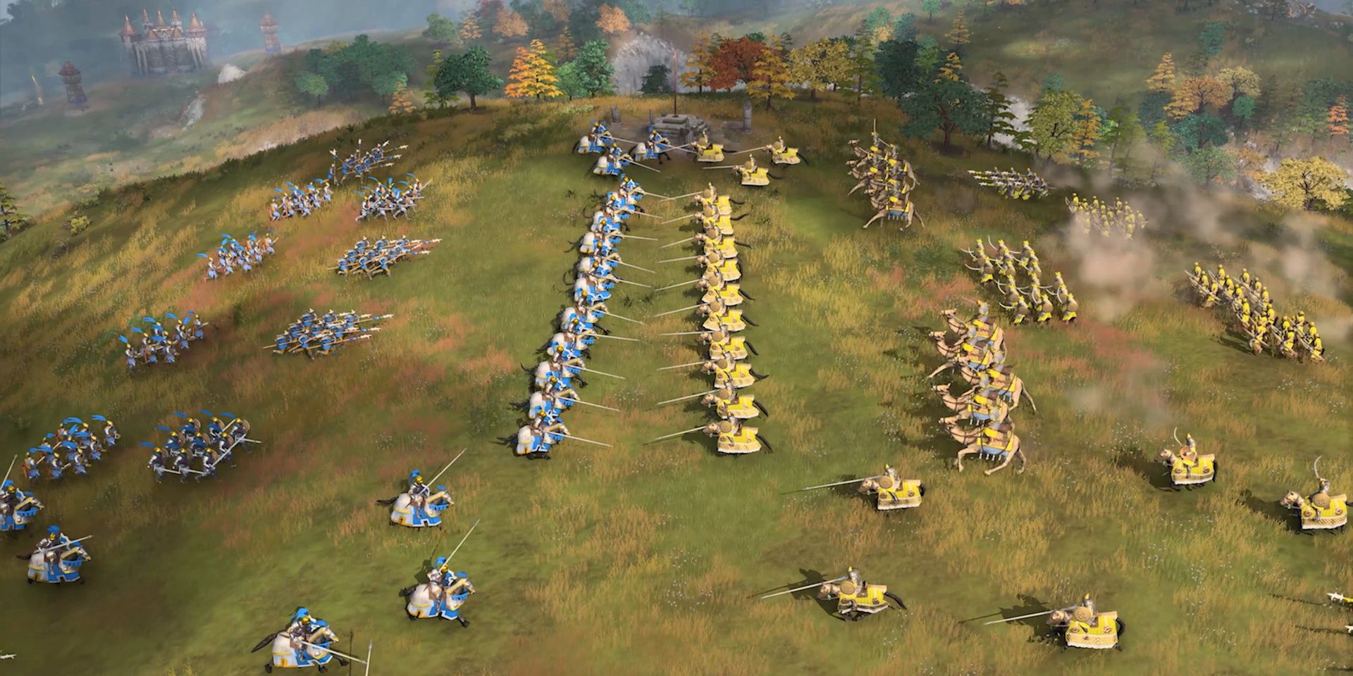 Pitched Battle Featuring Infantry & Cavalry From Age Of Empires 4