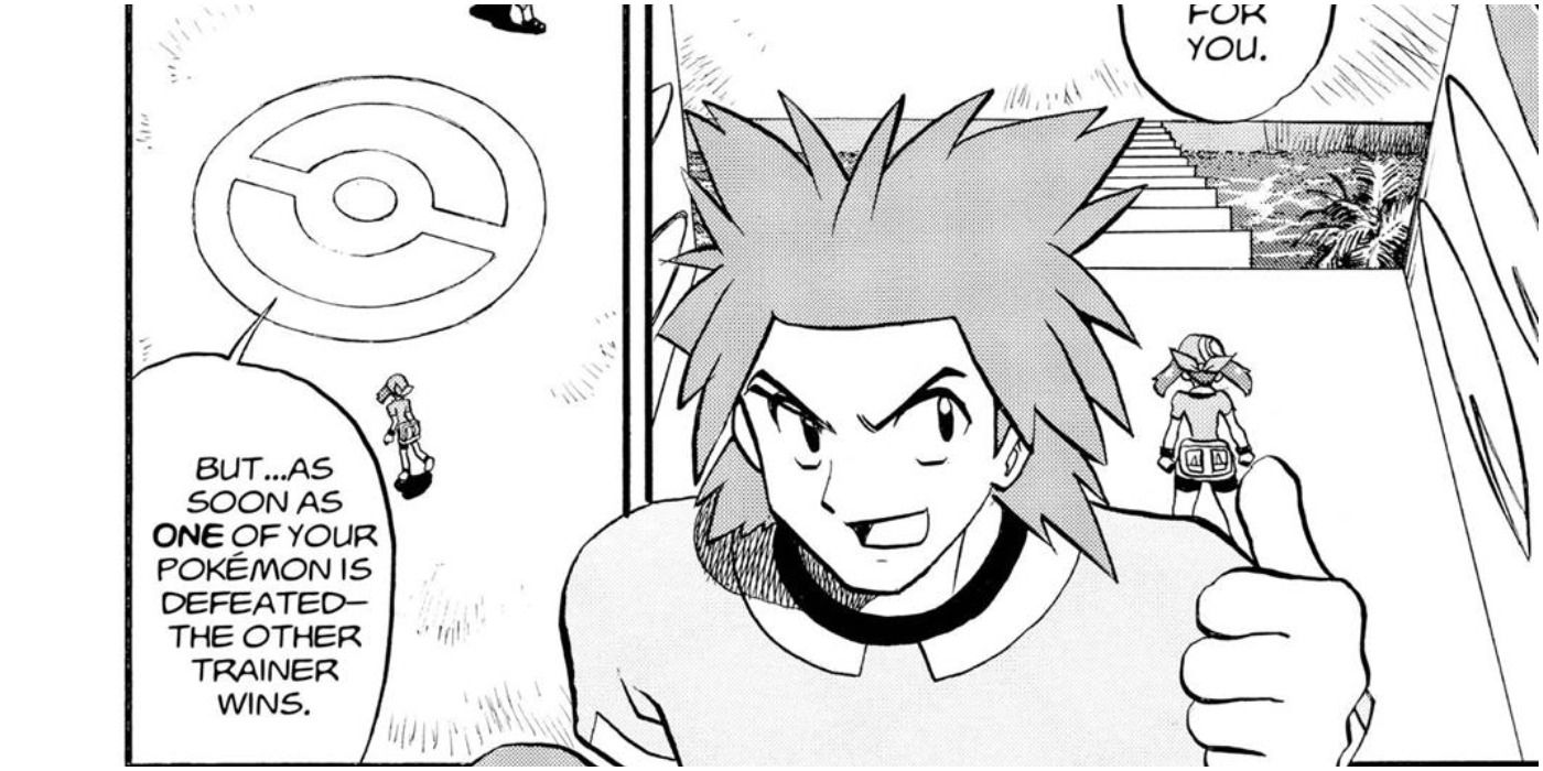 Pokemon Adventures Brawly explains the rules of the Gym Battle