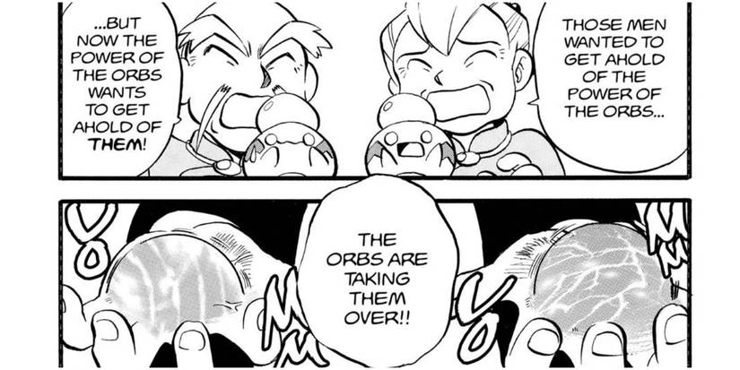 Pokemon Adventures Tate and Liza's grandparents explain how the orbs are controlling Maxie and Archie