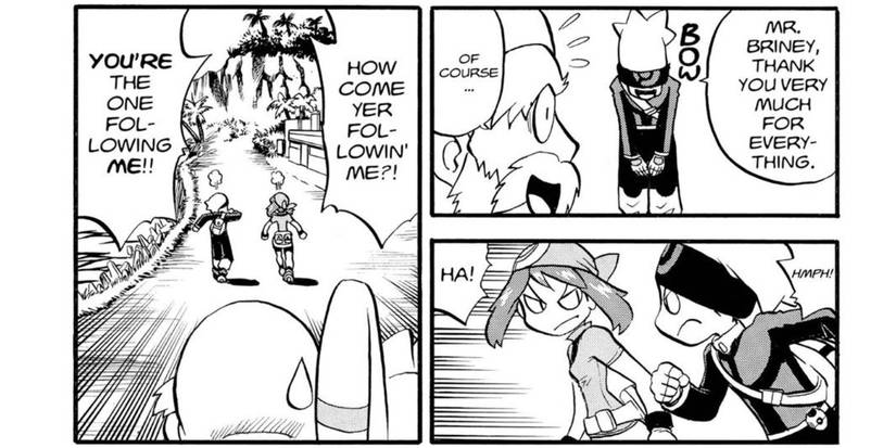 Pokemon RS Ruby and Sapphire arguing while walking together