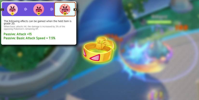 Pokemon-Unite-Muscle-Band-Held-Item-PNG-Overlaid-On-Image-Of-Pokemon-Auto-Attacking