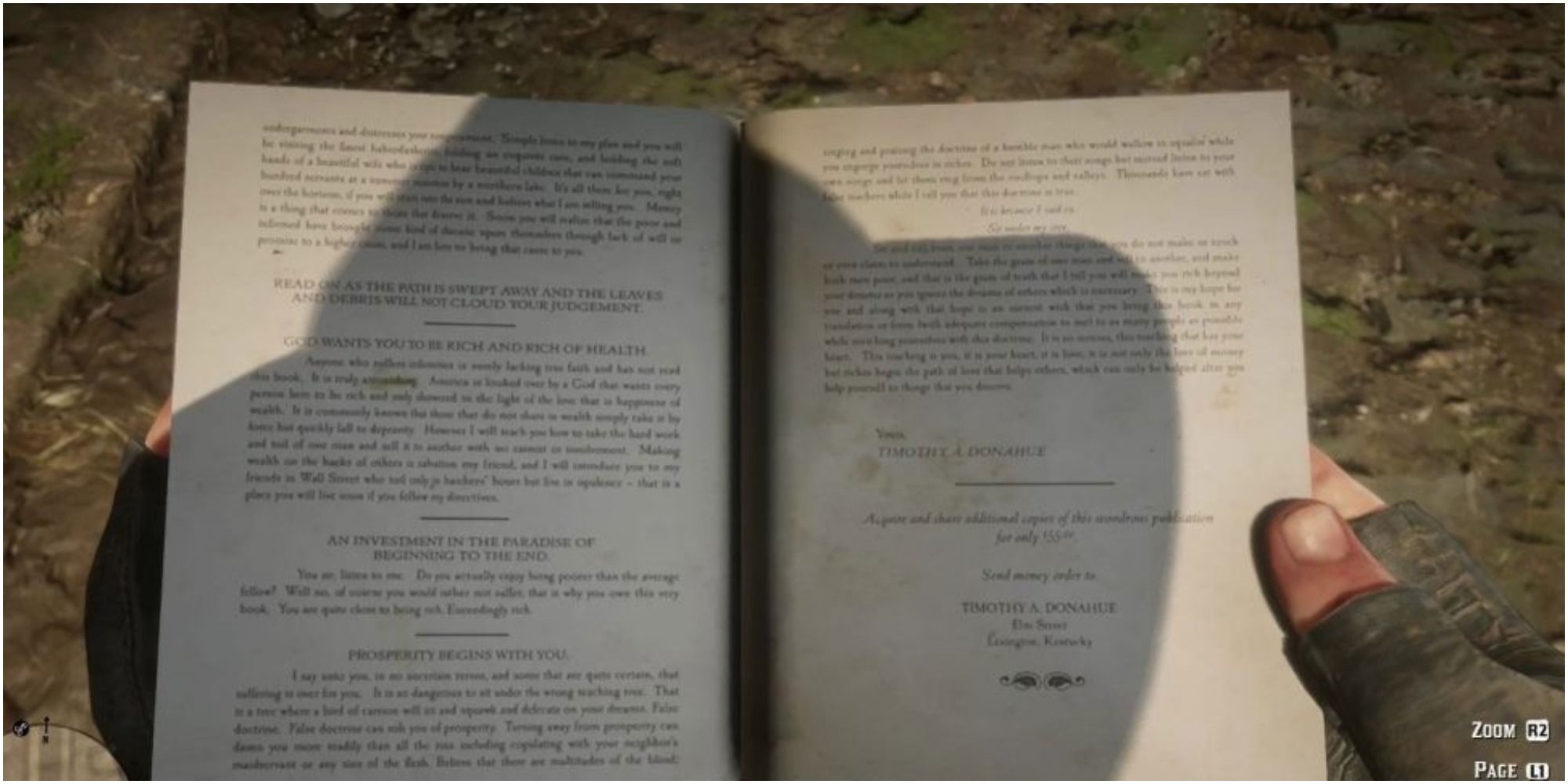 Red Dead Redemption 2 Reading The Get Rich Quick Book