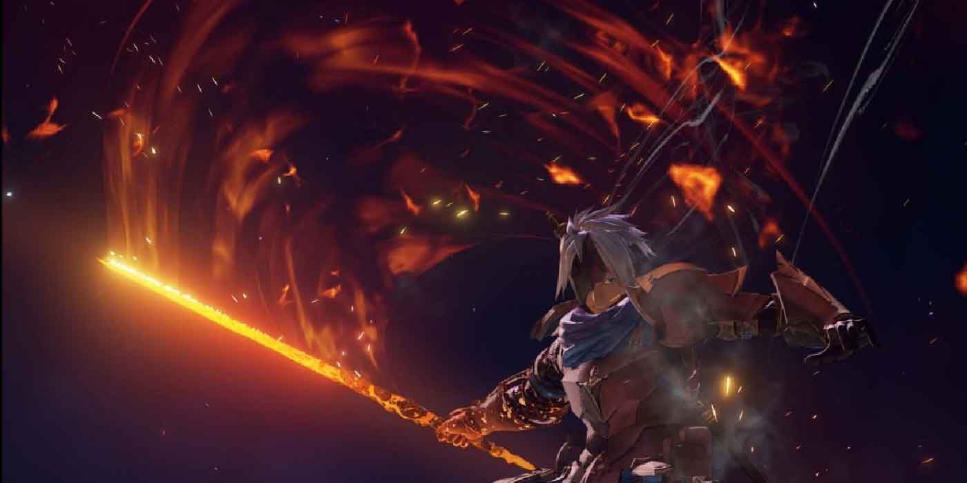 Alphen using a Fire attack in Tales of Arise