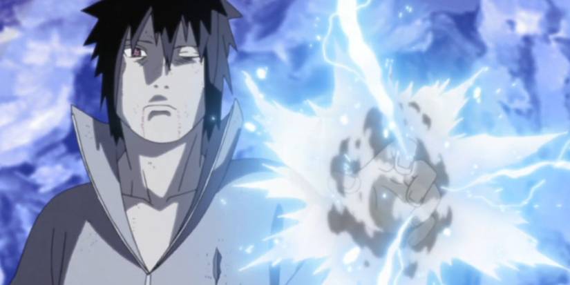 Sasuke using Blaze Release Chidori