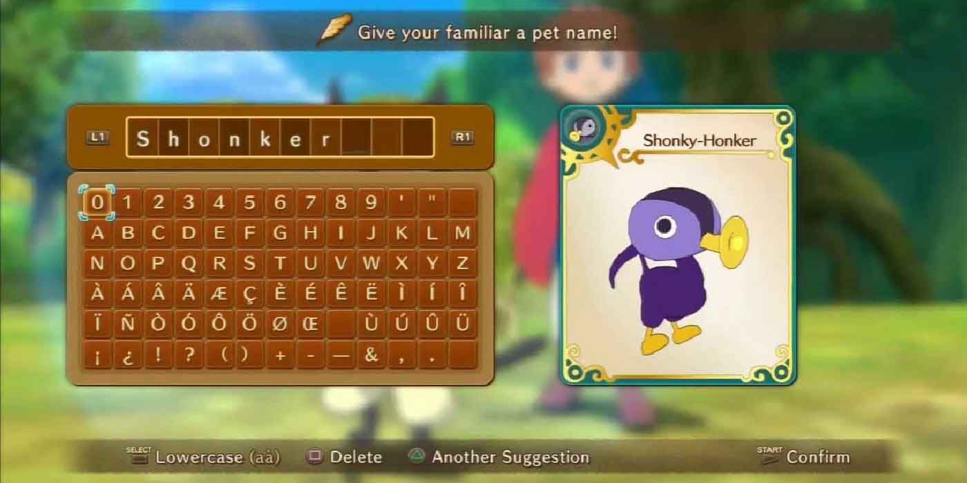 Shonky-Honker is a trumpet faced casting familiar in Ni No Kuni