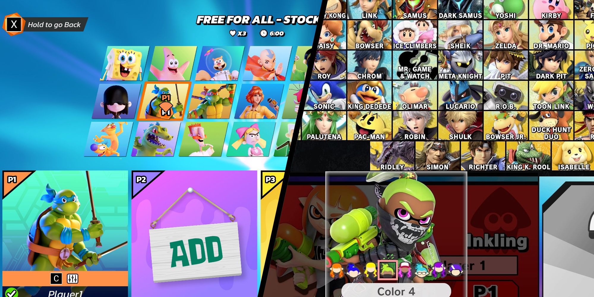 Showing All-Star Brawl's Lack Of Alternate Colors Compared To Smashes Wide Array Of Alternates