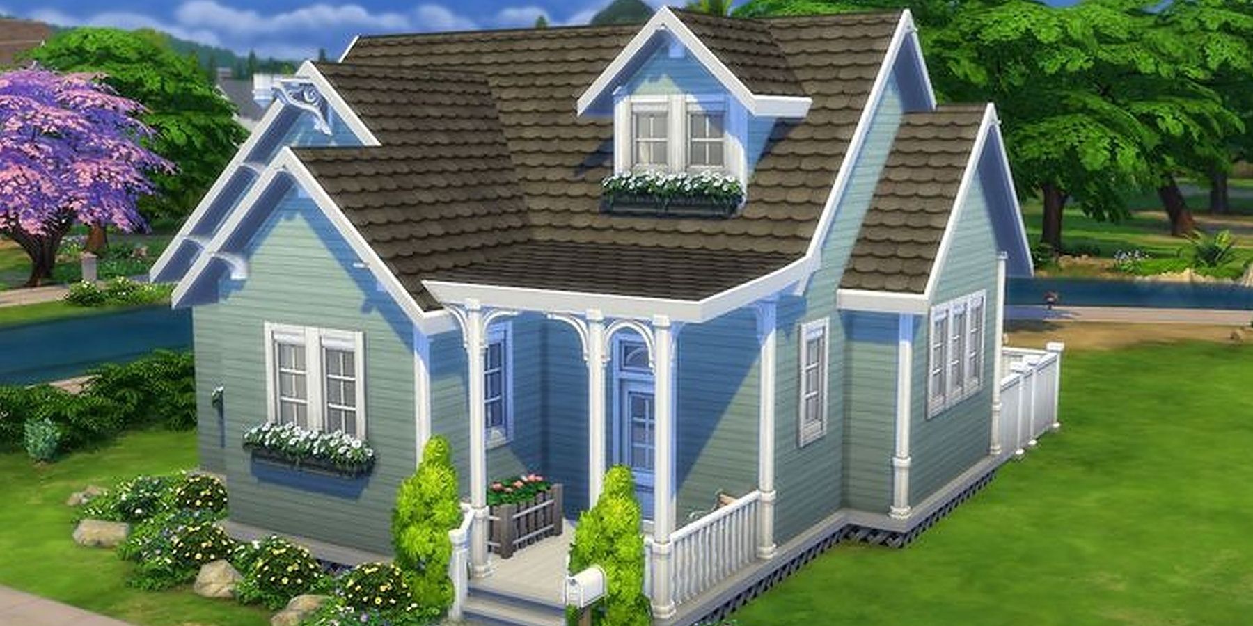 The Sims 4 house with a porch