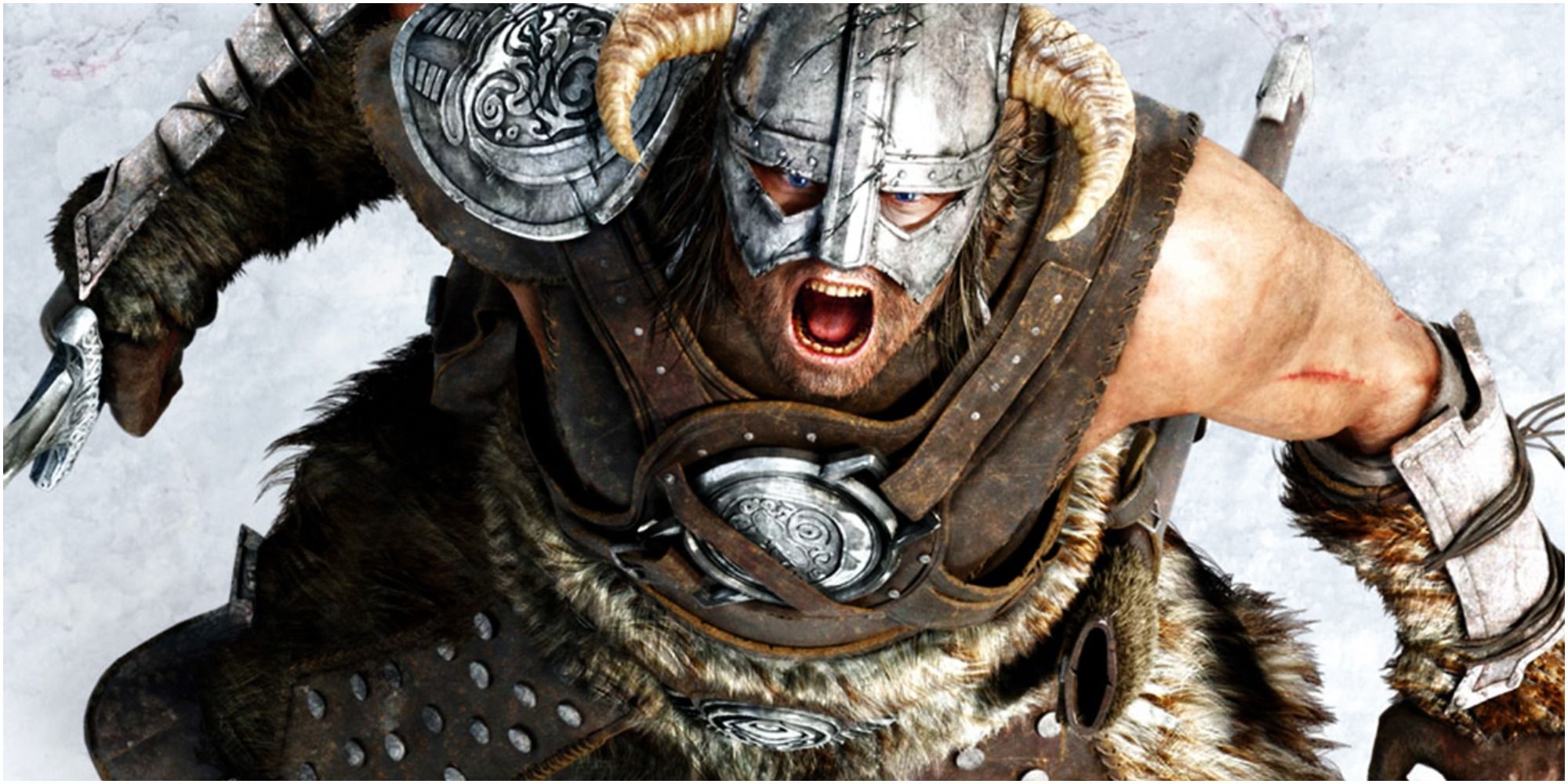 Skyrim Dragonborn Shouting At The Sky Overhead View