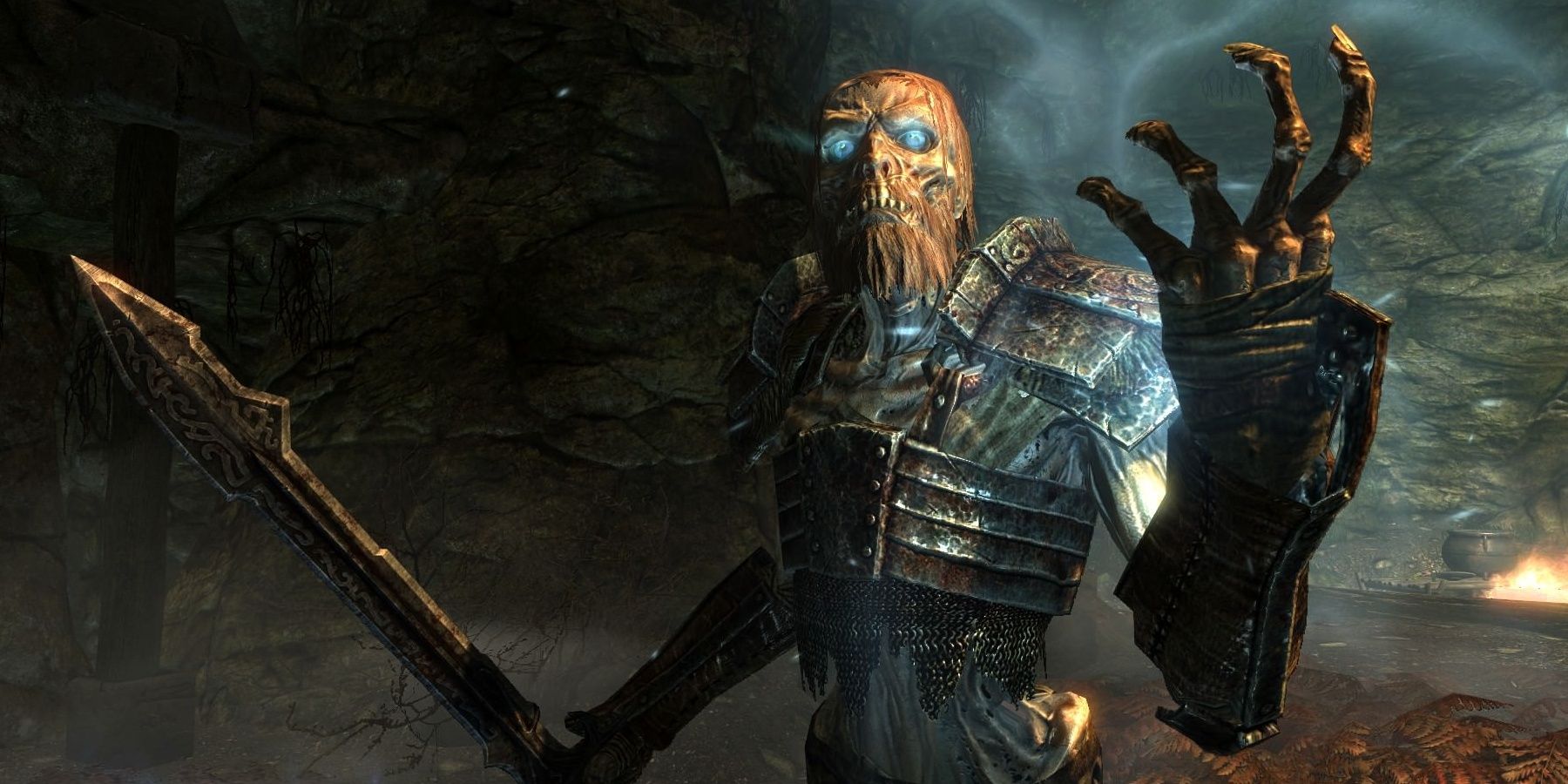 Skyrim Draugr in a dungeon