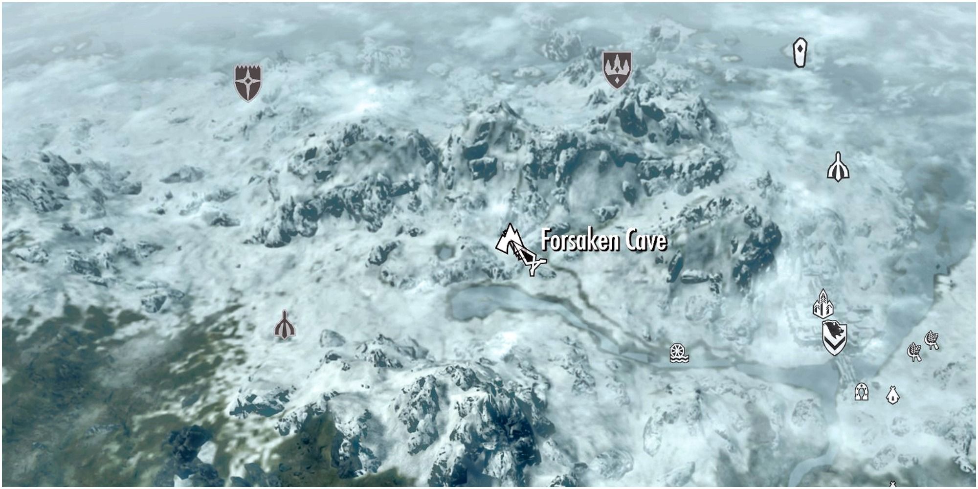 Skyrim Forsaken Cave Location On The World Map