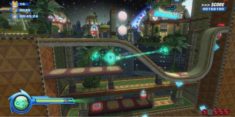 Sonic Colors Ultimate - Sonic passing through obstacles with Jade WIsp