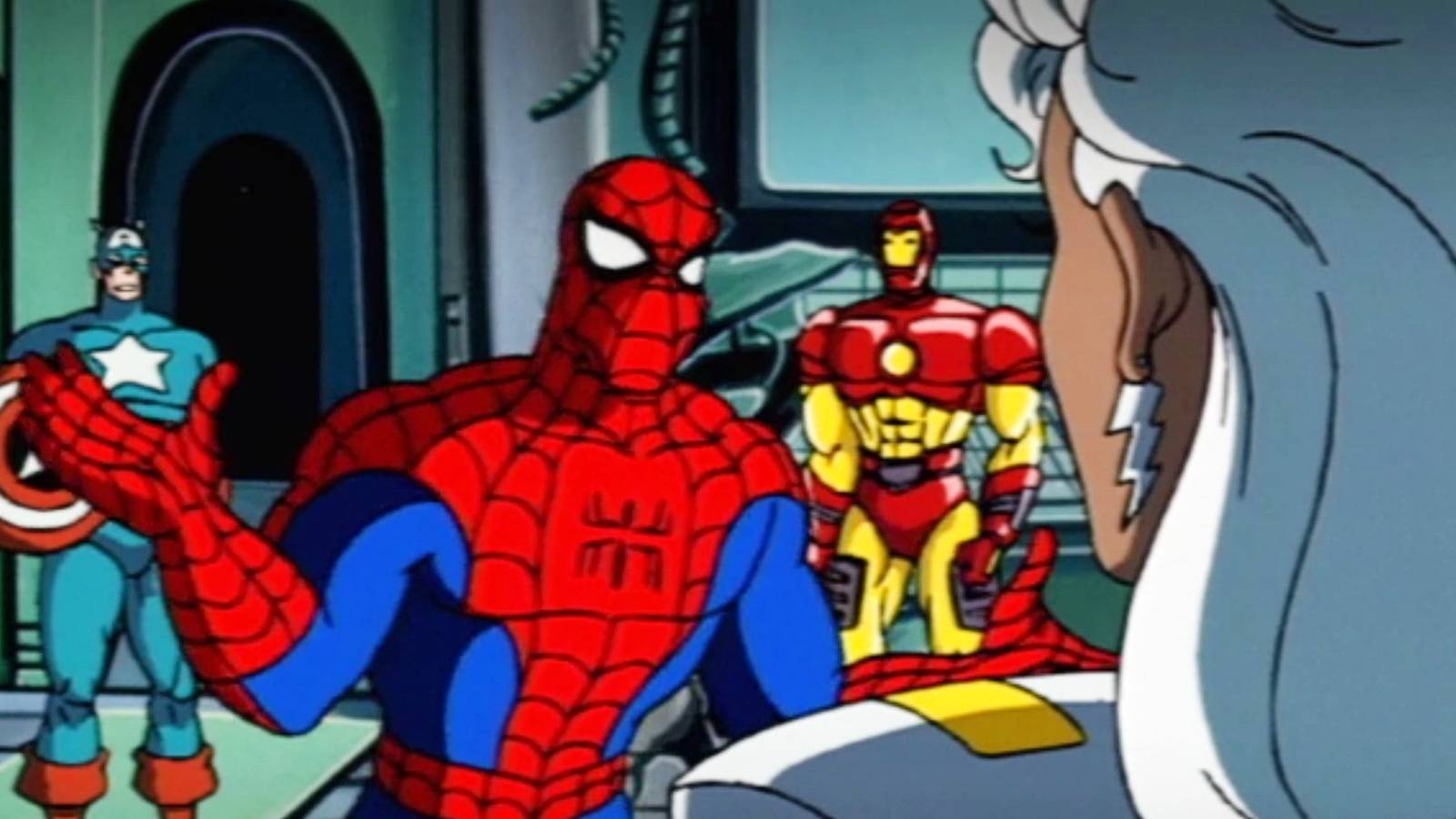 Animated Spider-Man Captain America and Iron Man