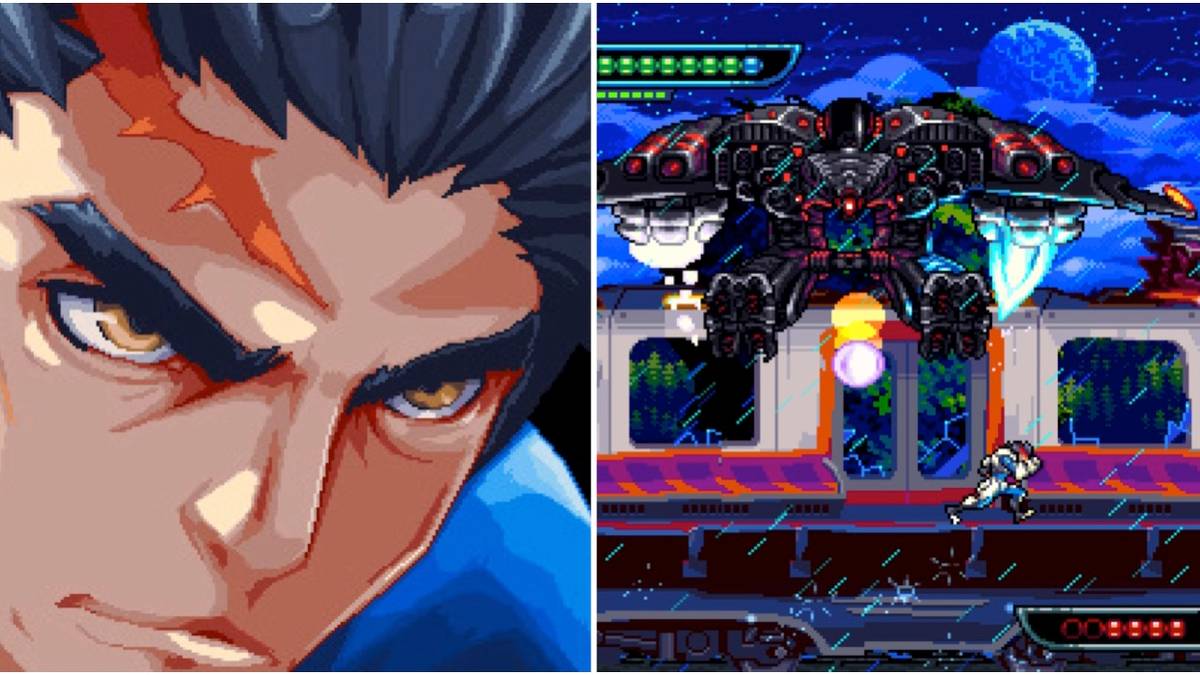 Taro and fighting a boss in Steel Assault