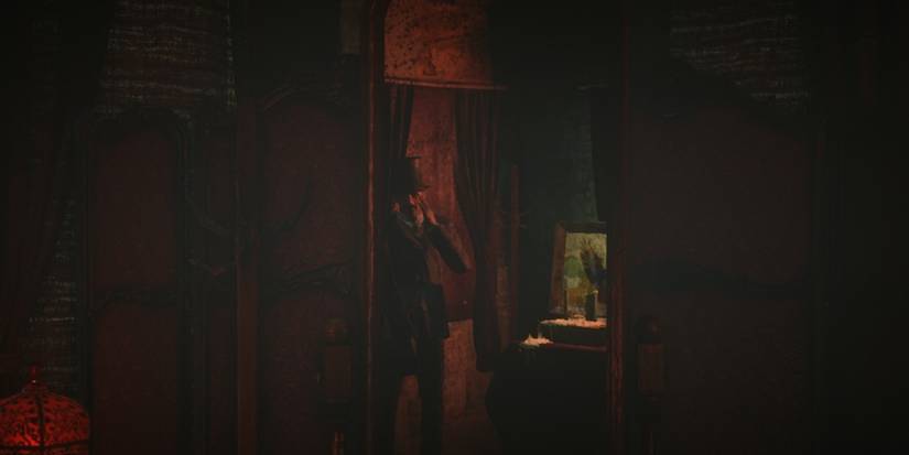 Strange man in the mirror