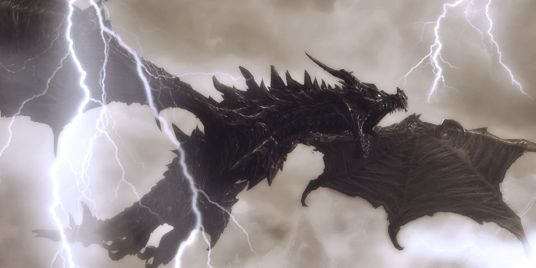 Talented Skyrim Player Shares Breathtaking Alduin Painting