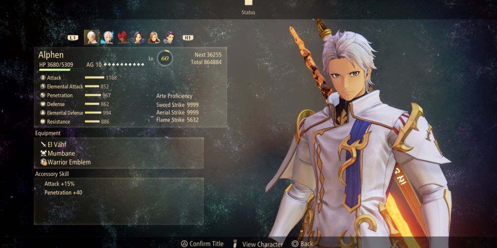 Alphen From Tales Of Arise Has A Variety Of Costumes And Abilities